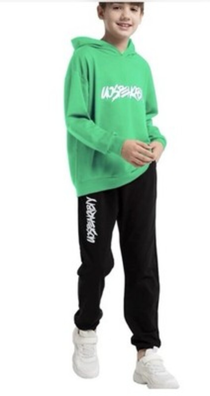 Boy's Pullover Hoodie Jogging Pants Set 2 Pieces Sweatsuit-SIZE 11-12years
